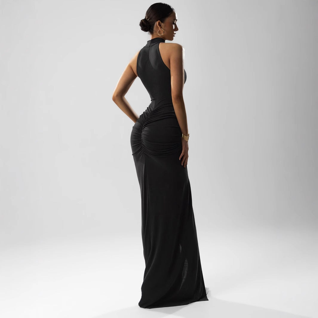 Lunsera Sleeveless Skinny Sheath Long Dress