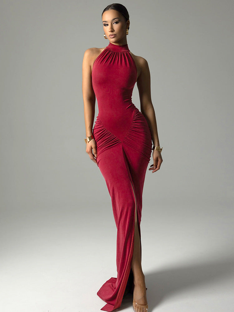 Lunsera Sleeveless Skinny Sheath Long Dress